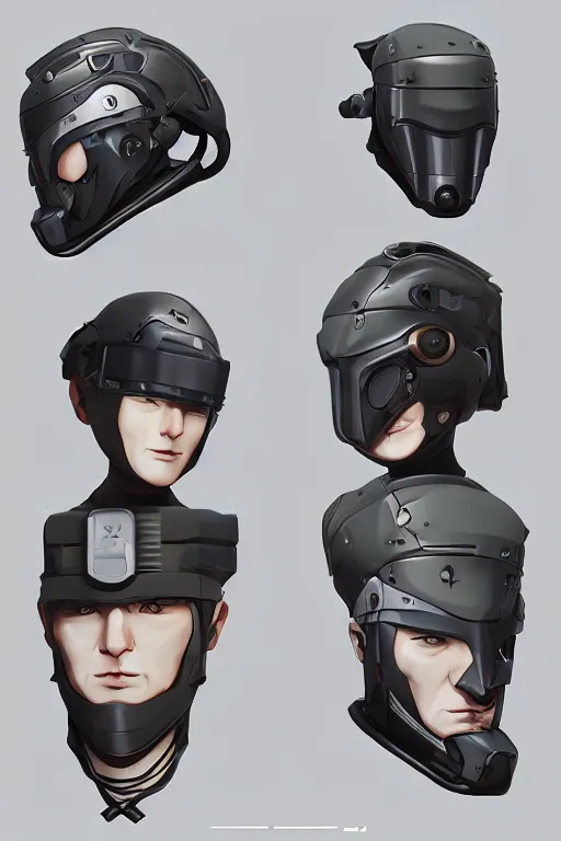 Image similar to robot ninja mask helmet metal gear solid training suit swat commando, aesthetic octane render, 8 k hd resolution, by ilya kuvshinov and cushart krentz and gilleard james, by carl warner and jim woodring, trending on artstation : 1. 5, sweet joy harmony color scheme