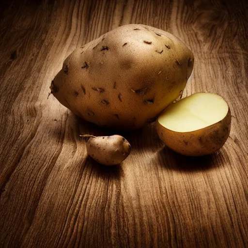 Prompt: Potato wizard, XF IQ4, 150MP, 50mm, f/1.4, ISO 200, 1/160s, natural light, Adobe Photoshop, Adobe Lightroom, DxO Photolab, polarizing filter, Sense of Depth, AI enhanced, HDR