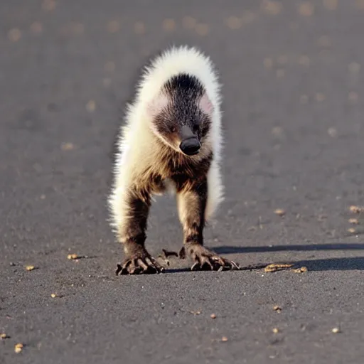 Image similar to honey badger flipping off the camera