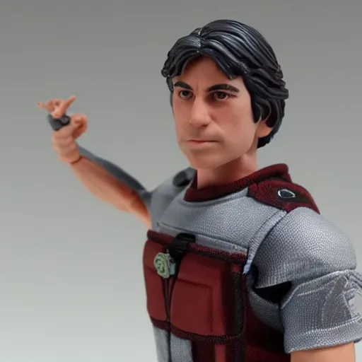 Image similar to detailed action figure toy of paul trillo