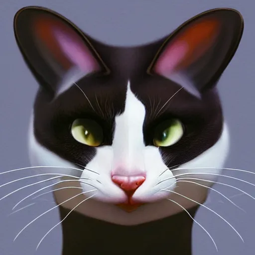 Image similar to hybrid of mouse and cat, half cat - half mouse, digital art, photo realistic, highly detailed, art by george stubbs, anton fadeev, james gurney, ilya kuvshinov