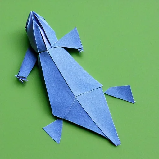 Prompt: origami skink
