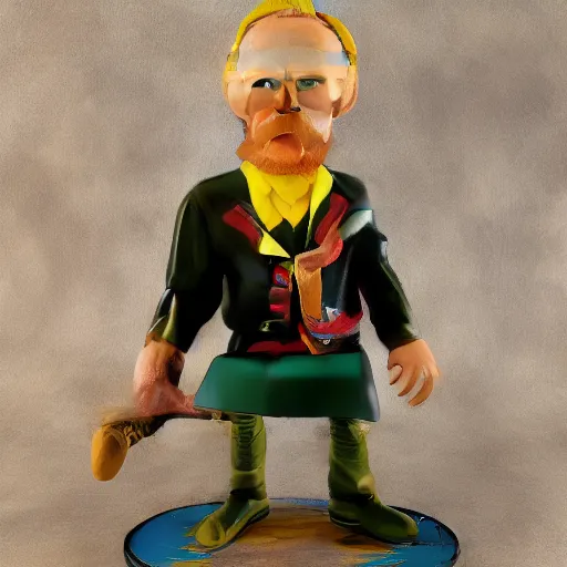 Image similar to vincent van gogh, stop motion vinyl action figure, plastic, toy, butcher billy style