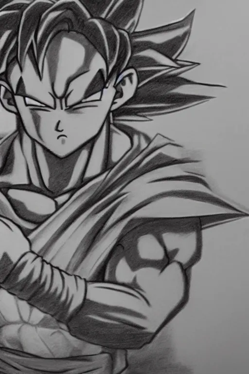 Kakarot – Son Goku – Dragon Ball Z Charcoal Drawing Manga