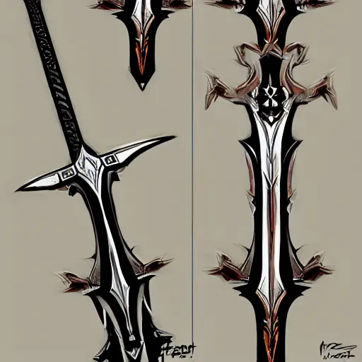 Prompt: fantasy sword concept art