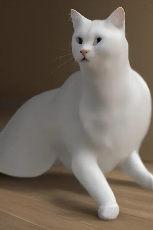 Image similar to a white cat wearing a formal overcoat, hyperrealistic, concept art, octane render, unreal engine 5, trending on DeviantArt, highly detailed, high quality, 8K, soft lighting, cute, natural lighting, realistic face, trending on Artstation, elegant clothes, profile picture, path traced, house background