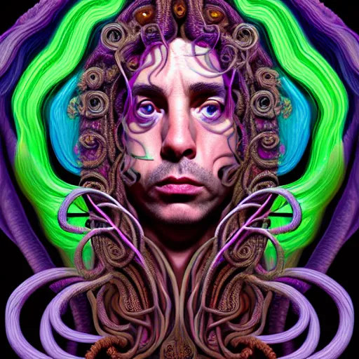 Prompt: an extremely psychedelic portrait of medusa as joe rogan, surreal, lsd, face, detailed, intricate, elegant, lithe, highly detailed, digital painting, artstation, concept art, smooth, sharp focus, illustration