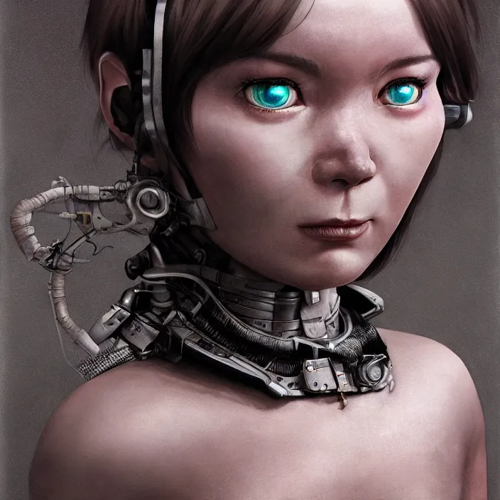 Image similar to hyper - realistic bjork leather cyborg - by tom bagshaw, by ilya kuvshinov, rtx rendering, octane render 1 2 8 k, maya, extreme high intricate details by wlop, digital anime art by ross tran, medium shot, close up shot, composition by sana takeda, dramatic lighting by greg rutkowski, 8 k, trending on artstation