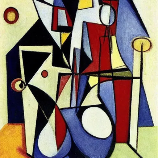 Prompt: ONLY THEN. OOOOOONLY THEN. are you ready to appreciate FIRST crystal cubism (late 1910's) and his early african-influenced stuff (**1906, 1907**). AND __LASTLY__. his analytic cubism in between (picasso ~**1911**). That is the LAST step, and the reason picaso is so ridiculously misrepresented as a hack is because people point to analytic cubism first.