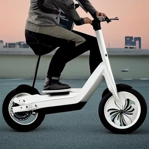 Image similar to A limited edition cyber scooter from Z Labs with turbo boost and a surreal geometric design. Future scooter design from the year 3100