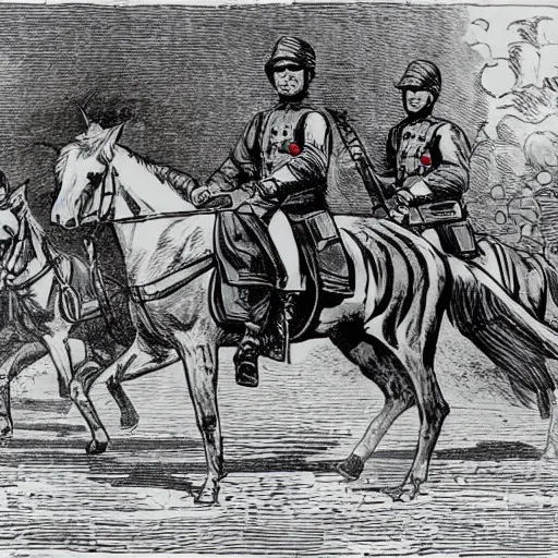 Image similar to cavalry of Robert E Lee, in the comic Tunique Bleues (1992)