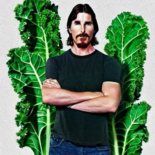 Image similar to christian bale as a kale