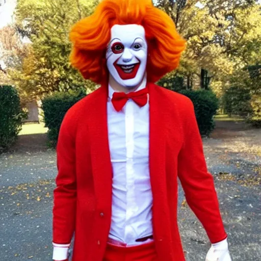 Prompt: Logan Paul dressed as Ronald McDonald