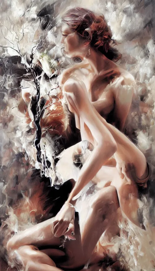 Image similar to life and death mixing together, by rob hefferan