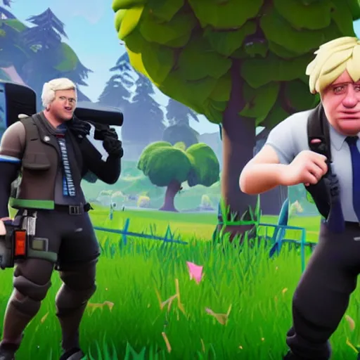 Prompt: boris johnson as a fortnite character