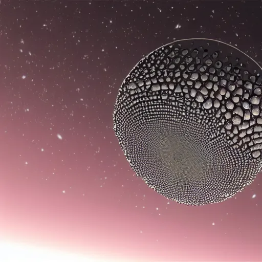 Image similar to Artistic illustration of a Dyson swarm around a star