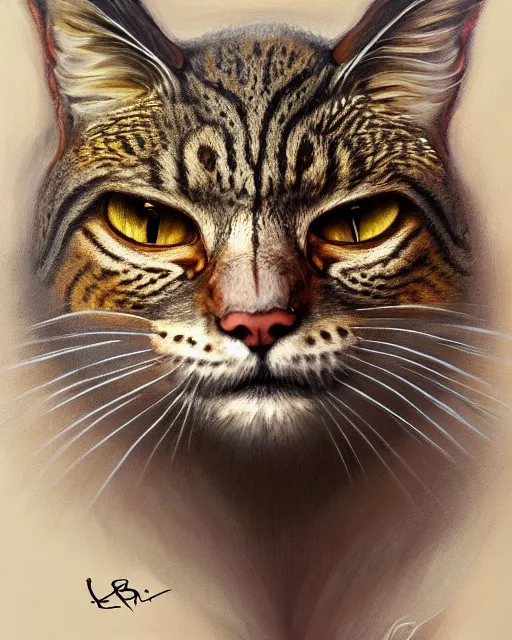 Prompt: painting of linx, enigmatic beauty, esoteric, muted colors, head in focus, fantasy art, ornamental aesthetics, intricate, elegant, highly detailed hyperrealistic painting, artstation, concept art, painterly, sharp focus, illustration, art by lois royoi
