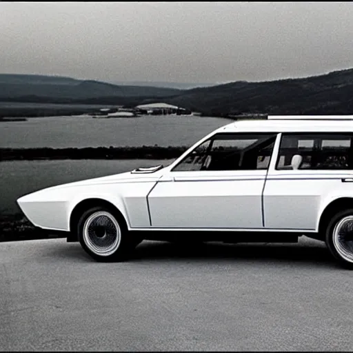 Image similar to station wagon concept car from 1976, designed by Giorgetto Giugiaro, presented at the North American Auto Show 1975