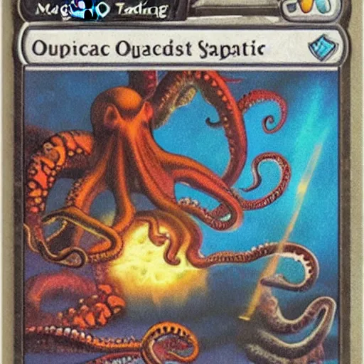 Image similar to magic the gathering trading card octopus