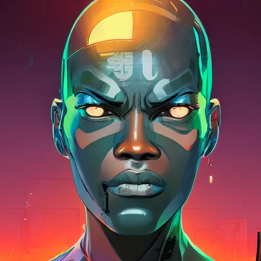 Image similar to cyborg portrait stylize, art gta 5 cover, official fanart behance hd artstation by jesper ejsing, by rhads, makoto shinkai and lois van baarle, ilya kuvshinov, ossdraws, borderlands and by feng zhu and loish and laurie greasley, victo ngai, andreas rocha, john harris