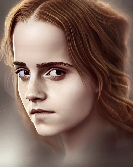 Prompt: emma watson as hermione cast wand spell, hogwarts, d & d, soft diffused light, bjork aesthetic, translucent, by rineke dijkstra and artgerm, intricate details, highly detailed, masterpiece,