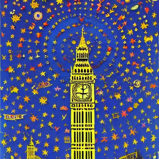 Image similar to big ben by fred tomaselli and joe fenton