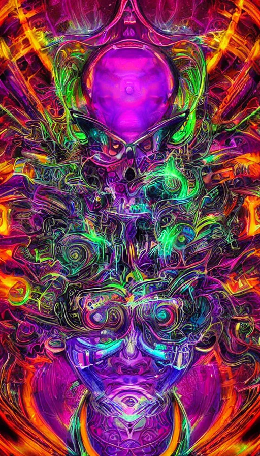 Image similar to psytrance artwork, by studio 4 c