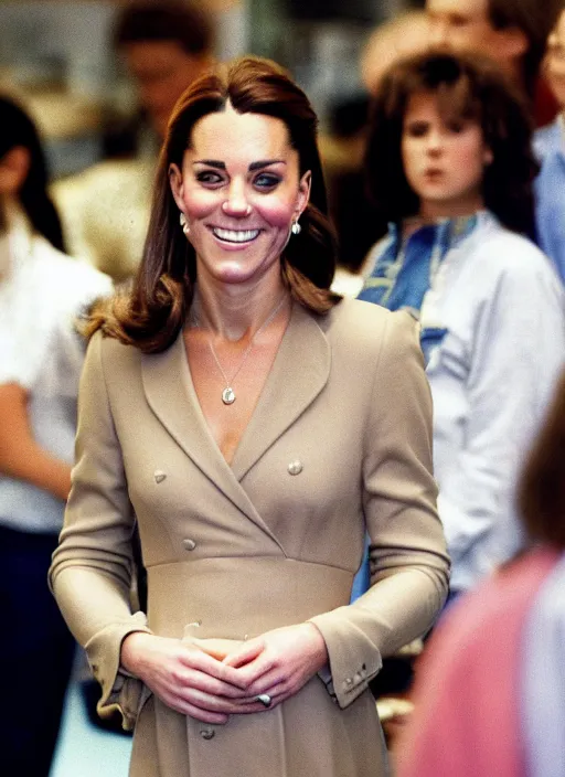 Image similar to candid photo of kate middleton in a shopping mall in the 1990s