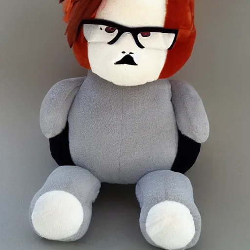 Image similar to cute fumo plush of George Costanza who gets randomly criticized 99% of the time, 90’s style