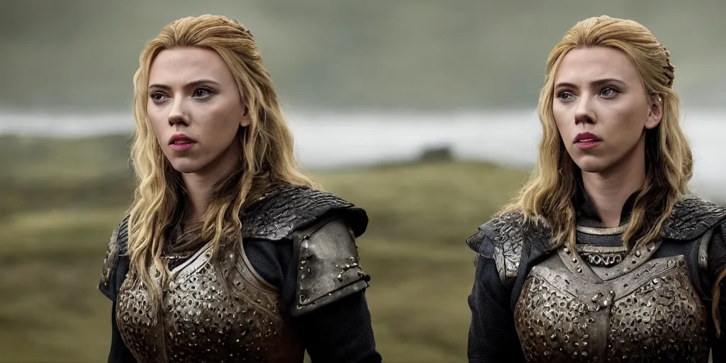 Image similar to Scarlett Johansson in a scene from the TV series Vikings