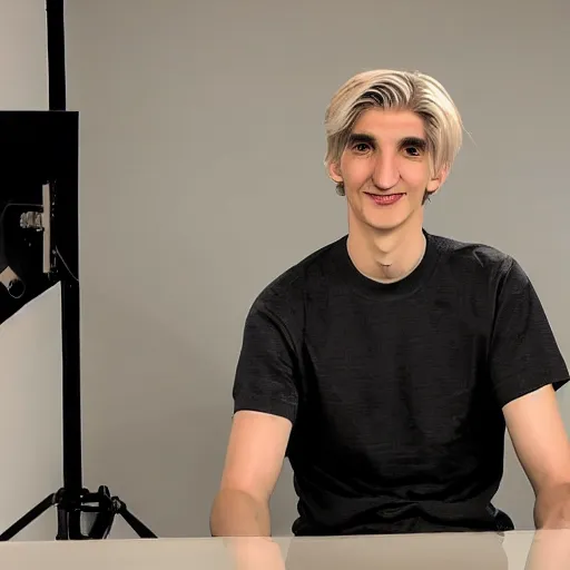 Image similar to handsome xqc, studio shot