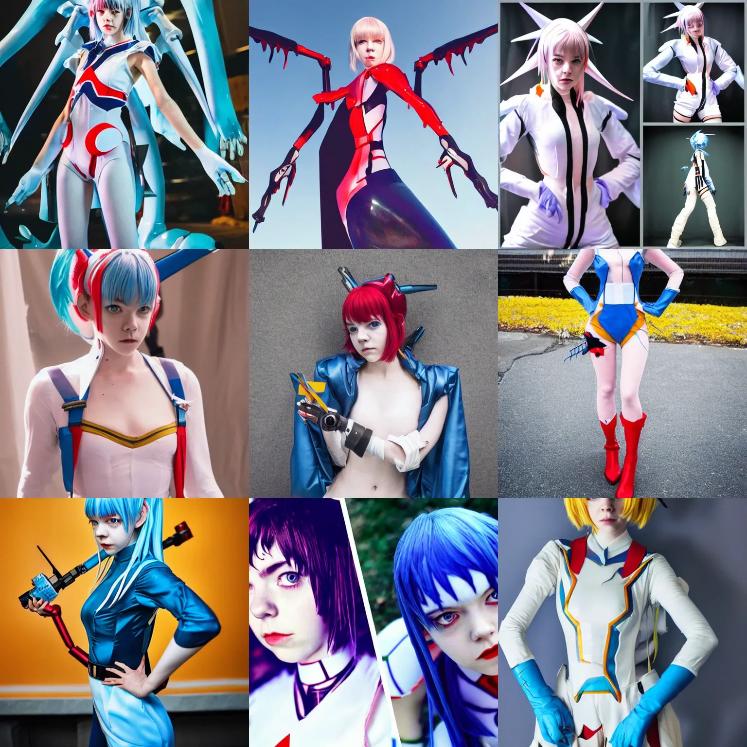 Prompt: a picture of anya taylor-joy cosplaying Rei Ayanami from Evangelion, instagram post, beautiful cosplay, comic-con, portrait photography 4k