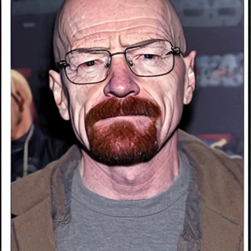 Prompt: Walter White dressed as 2000s scene emo