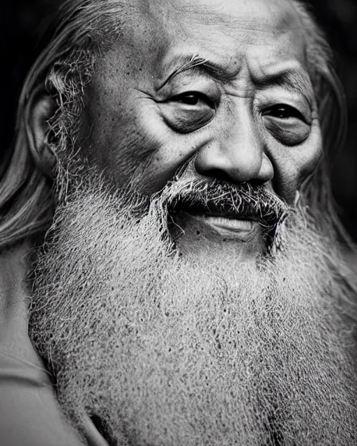 Image similar to an award winning portrait photograph of Lao tzu