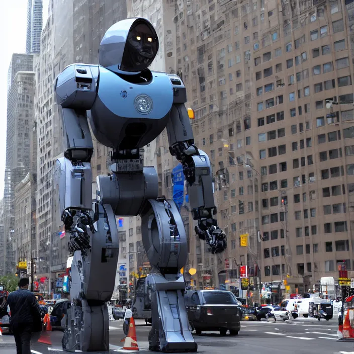 Image similar to Gigantic Joe Biden Robot Cyborg!, Attacking NYC