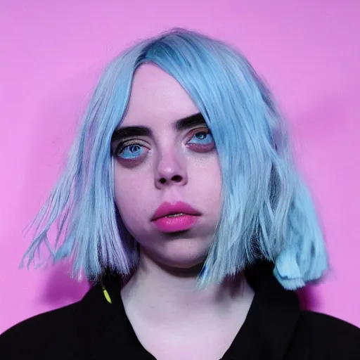Image similar to billie eilish turning into a beholder
