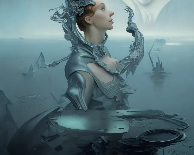 Image similar to photography of yves tanguy, deep focus, d & d, fantasy, intricate, elegant, highly detailed, digital painting, artstation, concept art, matte, sharp focus, illustration, hearthstone, art by artgerm and greg rutkowski and alphonse mucha