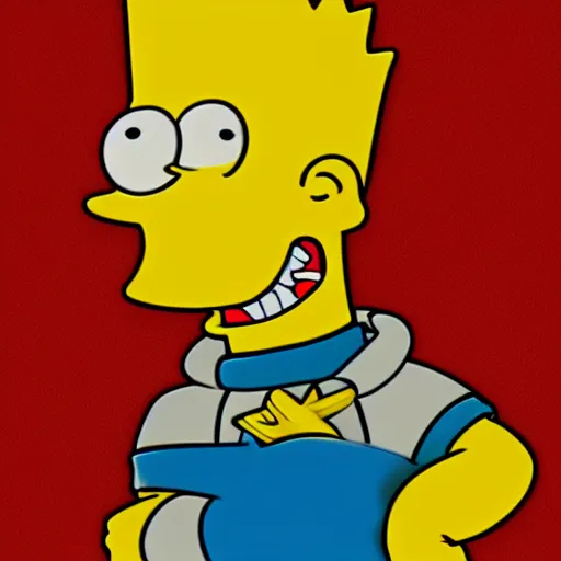 Image similar to Bart Simpson, style of 鹿 野, artstation, 8K