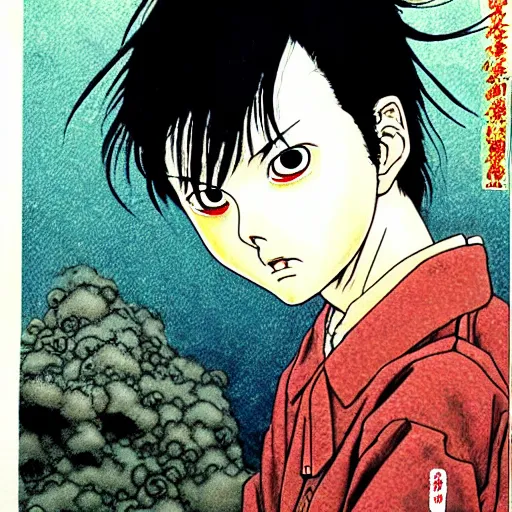 Prompt: prompt : portrait of akira character painted in miyazaki color style drawn by katsuhiro otomo and takato yamamoto, inspired by fables, china doll face, smooth face feature, intricate oil painting, high detail, sharp high detail, manga and anime 2 0 0 0