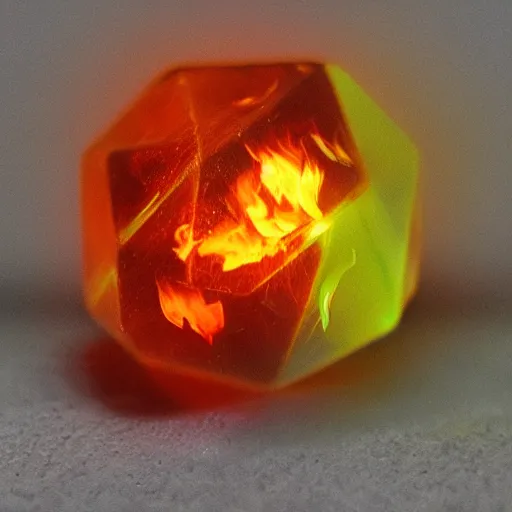 Image similar to d 2 0 made of fire, realistic photography, high detailed