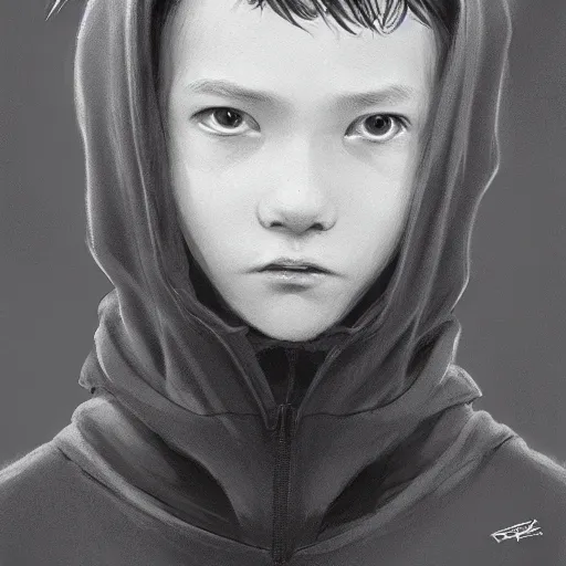 Image similar to boy wearing black hoodie, by Stanley Artgerm Lau, WLOP, Rossdraws, James Jean, Andrei Riabovitchev, Marc Simonetti, Yoshitaka Amano, ArtStation, CGSociety,