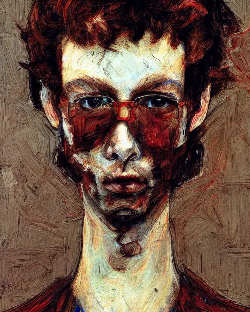 Image similar to portrait of a gpu by greg rutkowski in the style of egon schiele