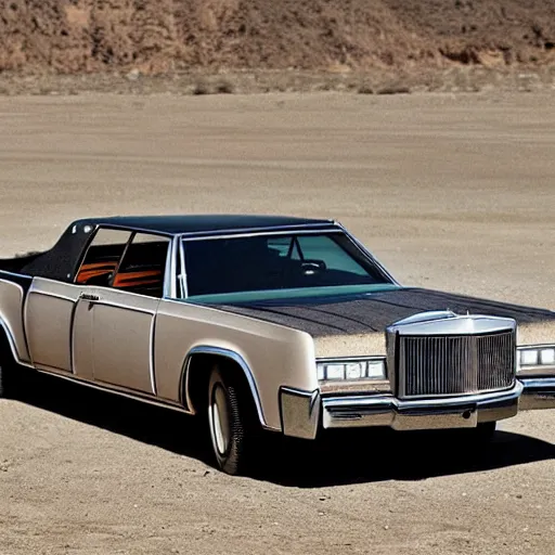Image similar to a lincoln continental in mad max