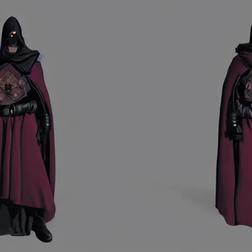 Image similar to a dark cloak with a handgun sticking out of the top where the head should be