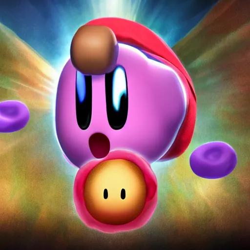 Image similar to biblically accurate kirby, high resolution photo