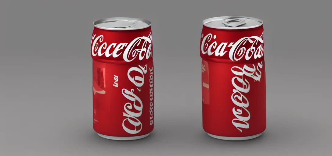 Image similar to 3 d render of a can of coke