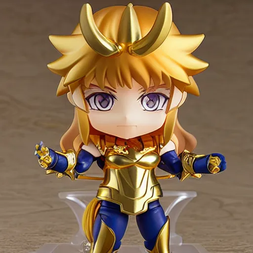 Prompt: gold saint saint seiya nendoroid