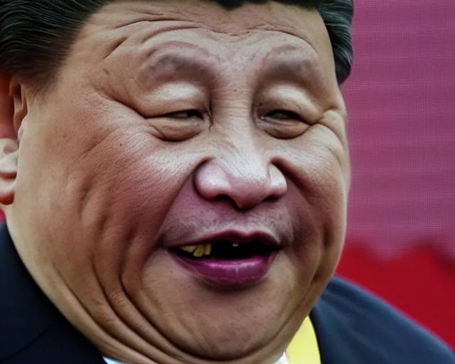 Image similar to xi jinping screaming having a tantrum over bitcoin, dramatic lighting