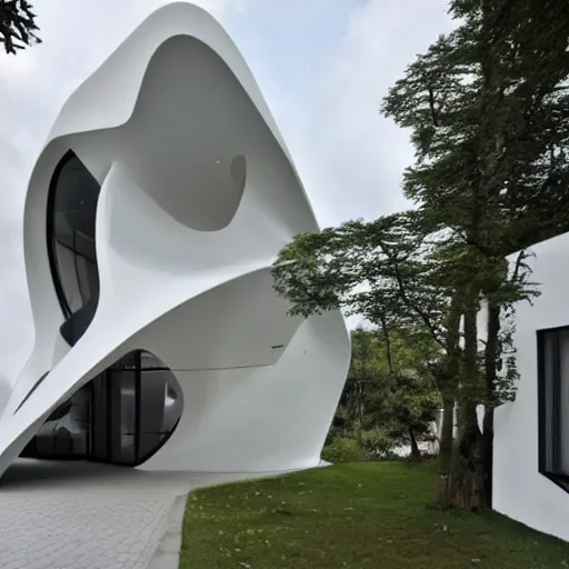 Image similar to house designed by zaha hadid