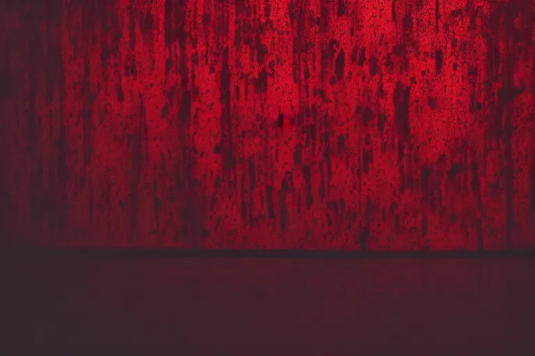 Image similar to wall dripping with blood, dramatic lighting, creepy mood